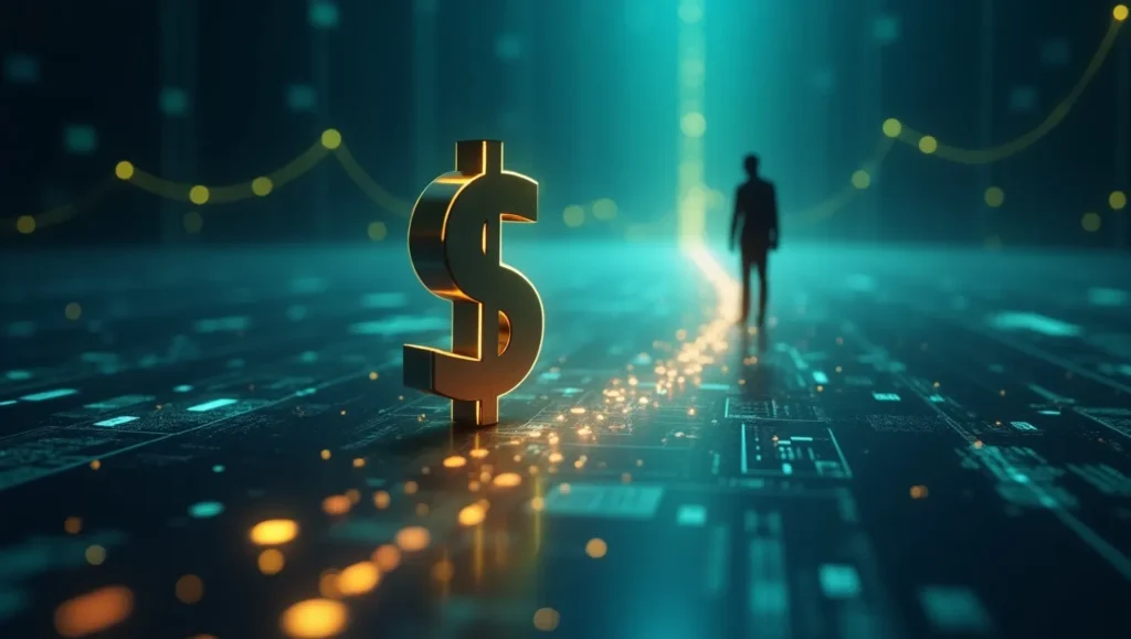 Digital currency symbol at a crossroads, symbolizing the pros and cons of CBDCs for the future of money